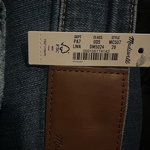 NWT MADEWELL Curvy High-Rise Skinny Crop Jeans in Lander Wash - Picture 5 of 5